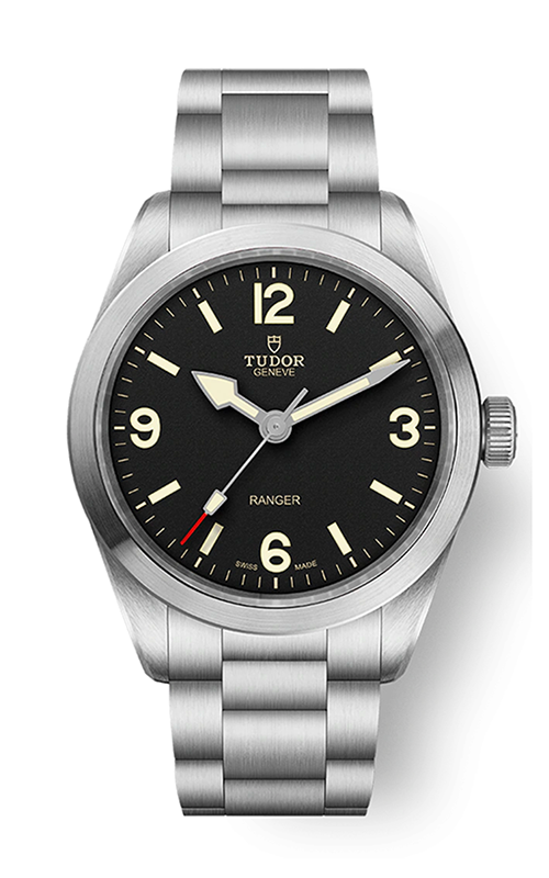 A TUDOR Ranger watch with stainless steel bracelet.