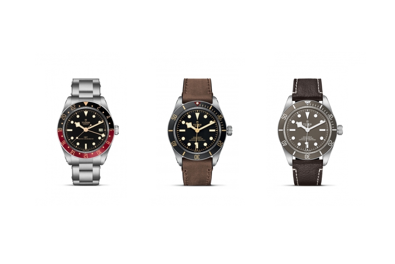 Three Black Bay 58 TUDOR timepieces