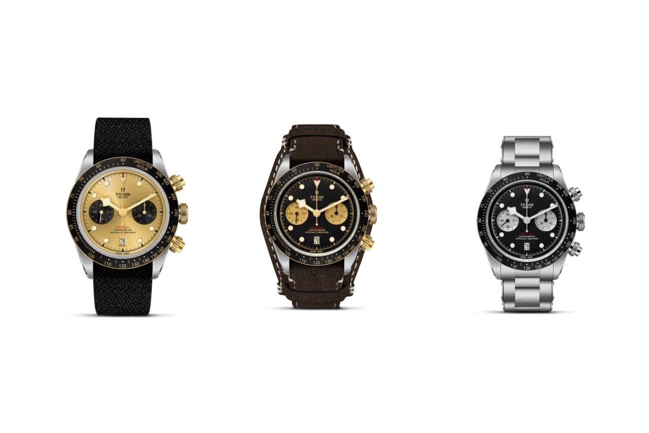 Three TUDOR Black Bay Chrono watches